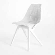 Charger l'image dans la galerie, Innovative white Noho Move chair with a textured seat and sleek legs, made with ECONYL® regenerated nylon.