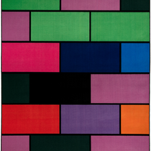 Load image into Gallery viewer, A colorful geometric carpet with bold blocks of color. Limited edition art piece by Ugo Rondinone, made with ECONYL® yarn.