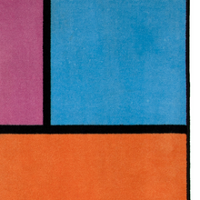 Load image into Gallery viewer, A colorful geometric carpet with bold blocks of color. Limited edition art piece by Ugo Rondinone, made with ECONYL® yarn.