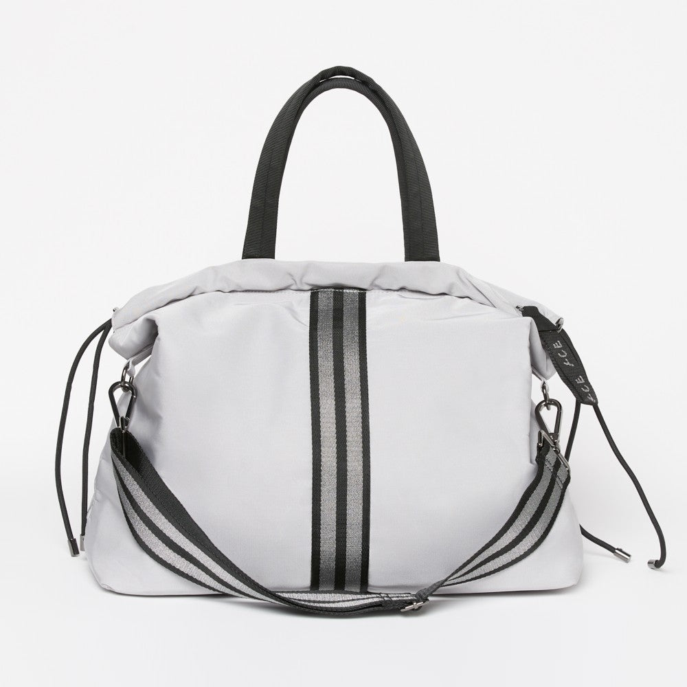 Front view of the ACE Tote Bag color Light grey made with ECONYL® regenerated nylon