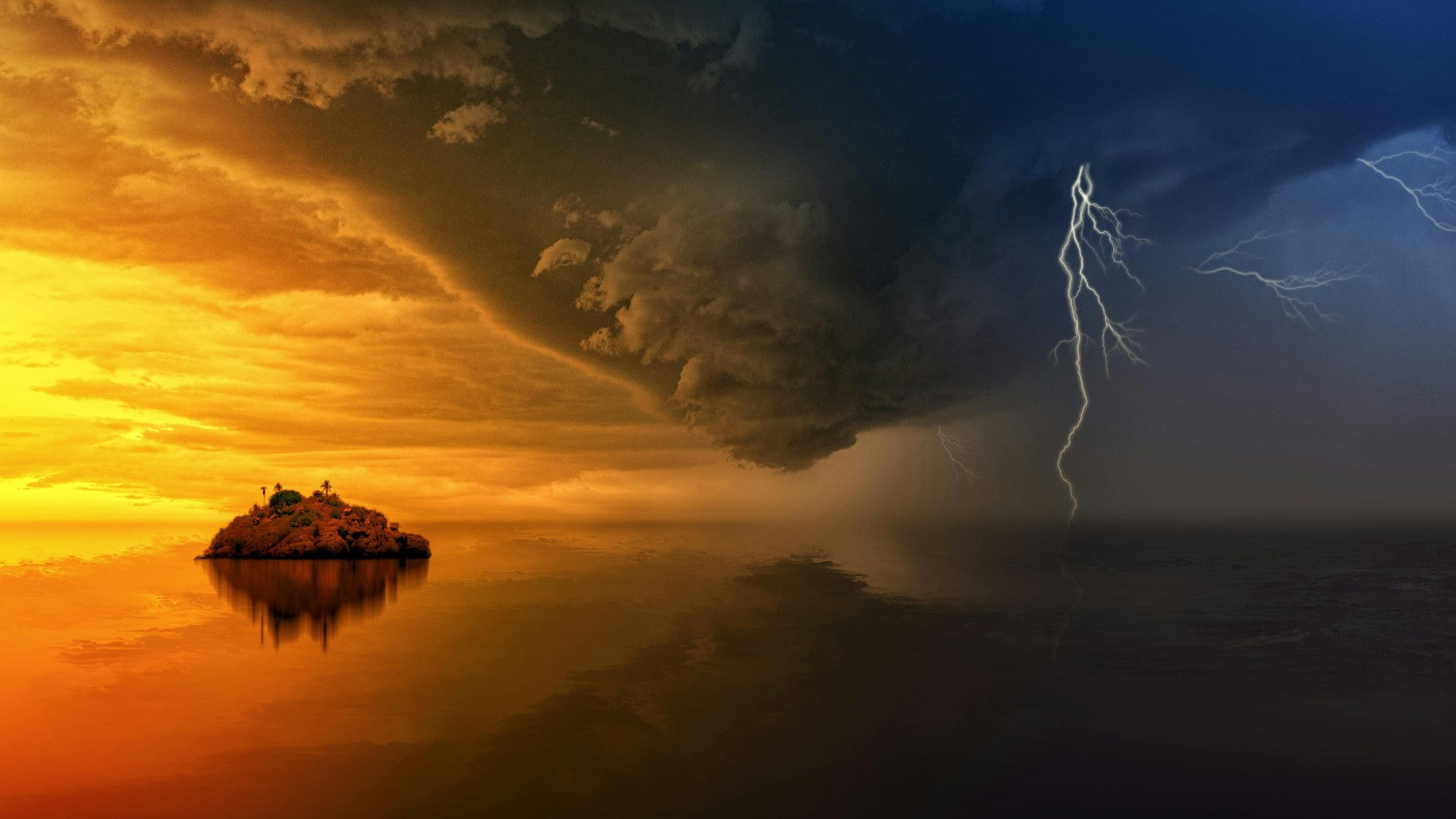 A single storm breaking differently across horizons