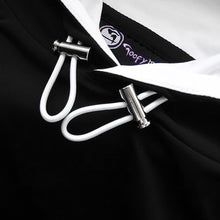 Load image into Gallery viewer, Close-up of a black hoodie by the brand GoofyPRO, made with ECONYL®nylon
