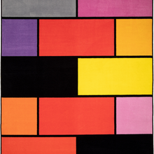 Charger l&#39;image dans la galerie, A colorful geometric carpet with bold blocks of color. Limited edition art piece by Ugo Rondinone, made with ECONYL® yarn.
