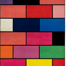 Load image into Gallery viewer, A colorful geometric carpet with bold blocks of color. Limited edition art piece by Ugo Rondinone, made with ECONYL® yarn.
