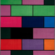 Charger l&#39;image dans la galerie, A colorful geometric carpet with bold blocks of color. Limited edition art piece by Ugo Rondinone, made with ECONYL® yarn.
