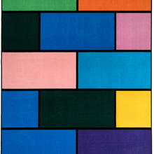 Charger l&#39;image dans la galerie, A colorful geometric carpet with bold blocks of color. Limited edition art piece by Ugo Rondinone, made with ECONYL® yarn.
