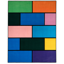 Charger l&#39;image dans la galerie, A colorful geometric carpet with bold blocks of color. Limited edition art piece by Ugo Rondinone, made with ECONYL® yarn.
