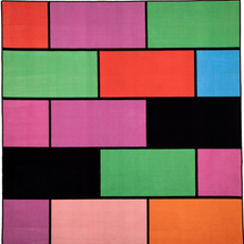 Load image into Gallery viewer, A colorful geometric carpet with bold blocks of color. Limited edition art piece by Ugo Rondinone, made with ECONYL® yarn.
