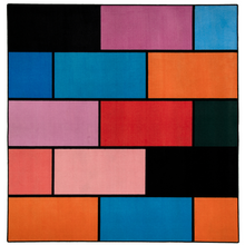 Load image into Gallery viewer, A colorful geometric carpet with bold blocks of color. Limited edition art piece by Ugo Rondinone, made with ECONYL® yarn.
