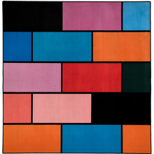 Load image into Gallery viewer, A colorful geometric carpet with bold blocks of color. Limited edition art piece by Ugo Rondinone, made with ECONYL® yarn.
