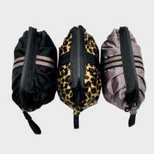 Charger l&#39;image dans la galerie, Three ACE Cosmetic Bag color Black Mauve Leopard made with ECONYL® regenerated nylon
