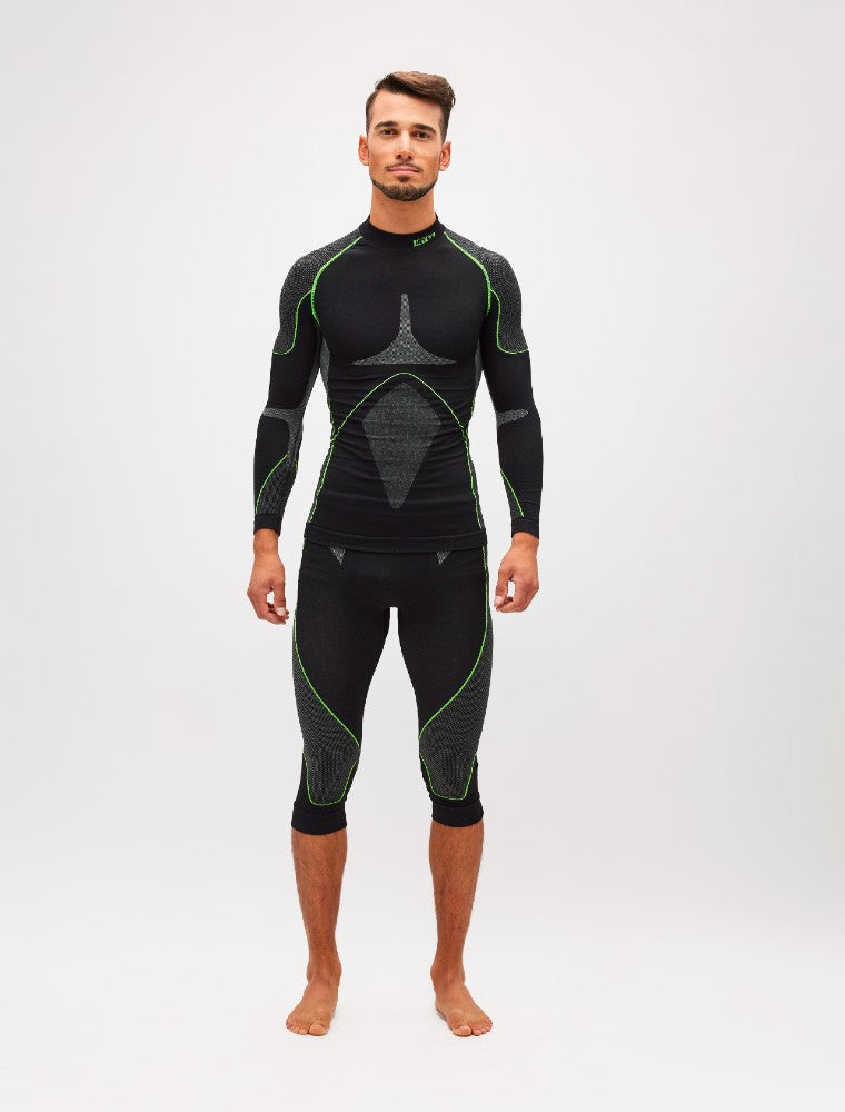 Boreal Underwear 3/4 Pants color Black and Grey made with ECONYL® regenerated nylon