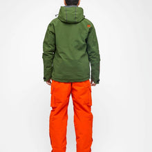 Load image into Gallery viewer, Back view of the Snowbird Jacket Hey Sport color Military Green made with ECONYL® regenerated nylon
