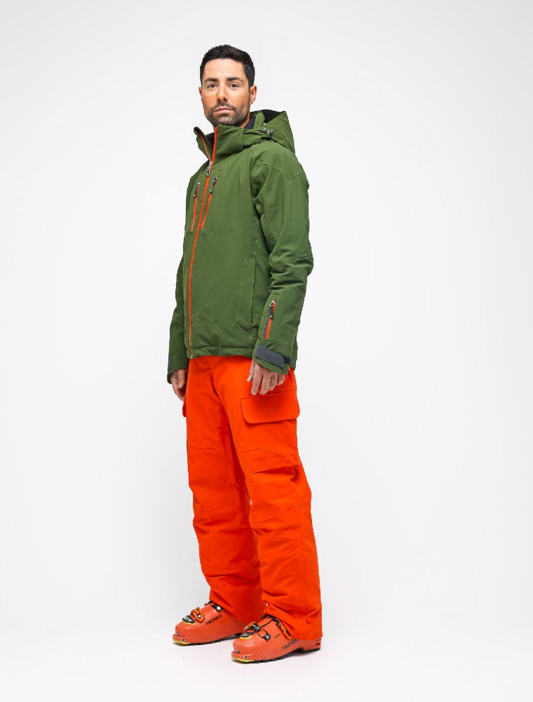 Snowbird Jacket Hey Sport color Military Green made with ECONYL® regenerated nylon