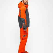 Load image into Gallery viewer, Side view of the Snowbird Wool Jacket Man Hey Sport color Grey and Orange made with ECONYL® regenerated nylon
