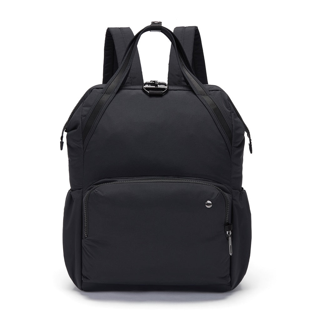 Pacsafe Citysafe CX Anti-Theft Backpack color Black made with ECONYL® regenerated nylon