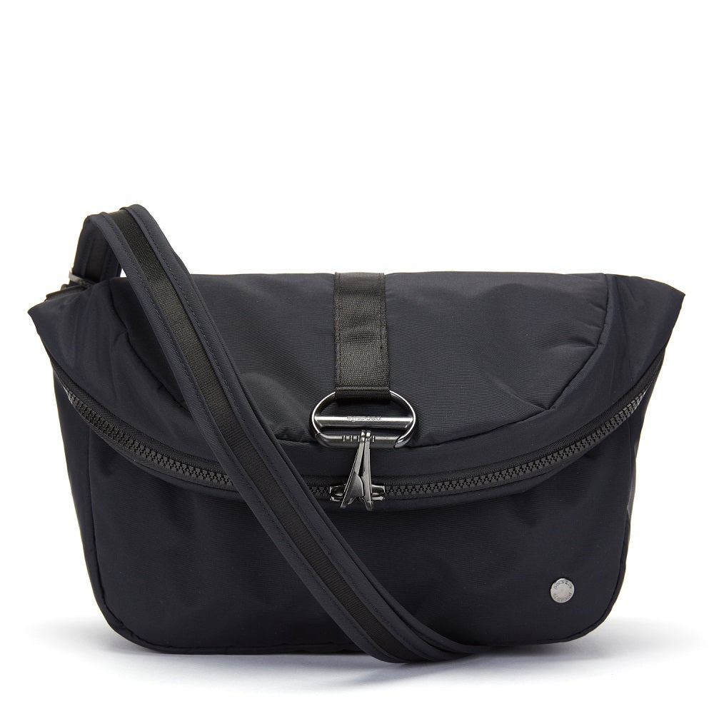 Pacsafe Citysafe CX Anti-Theft Convertible Backpack color Black made with ECONYL® regenerated nylon as a handbag