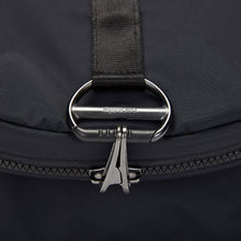 Charger l&#39;image dans la galerie, Detail of the Pacsafe Citysafe CX Anti-Theft Convertible Backpack color Black made with ECONYL® regenerated nylon
