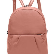 Charger l&#39;image dans la galerie, Front view of the Pacsafe Citysafe CX Anti-Theft Convertible Backpack color Rose made with ECONYL® regenerated nylon
