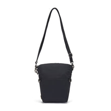 Charger l&#39;image dans la galerie, Front view of the Pacsafe Citysafe CX Anti-Theft Convertible Crossbody color Black made with ECONYL® regenerated nylon extended

