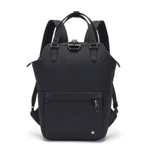 Load image into Gallery viewer, Pacsafe Citysafe CX Anti-Theft Mini Backpack color Black made with ECONYL® regenerated nylon

